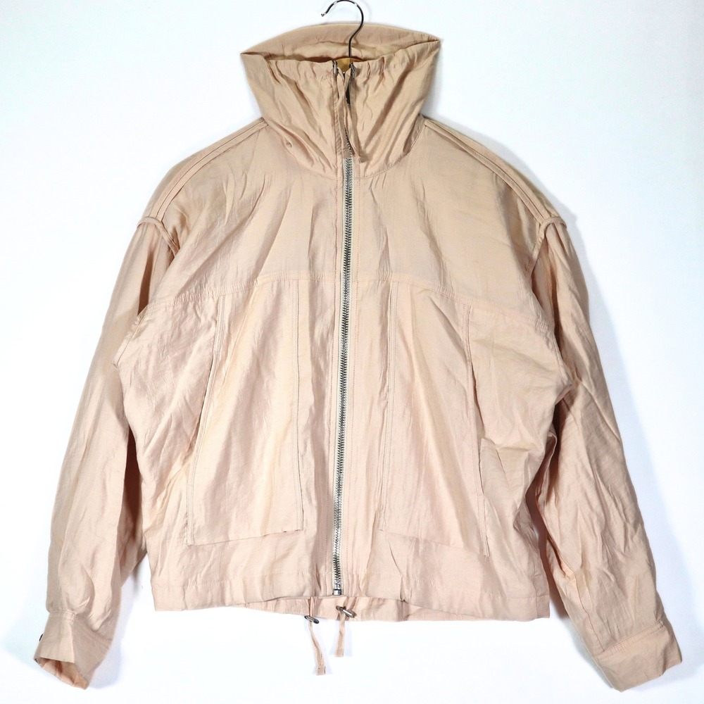 Reiss Tomy Jacket Womens 8 Pink Funnel Neck Zip Up Casual Lightweight Outerwear